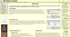 Desktop Screenshot of mynotescenter.com