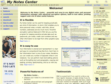 Tablet Screenshot of mynotescenter.com